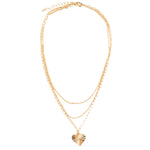 Triple Layer Heart Pendant Necklace - Denny's