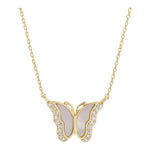 Butterfly Shell Pave Necklace - Denny's