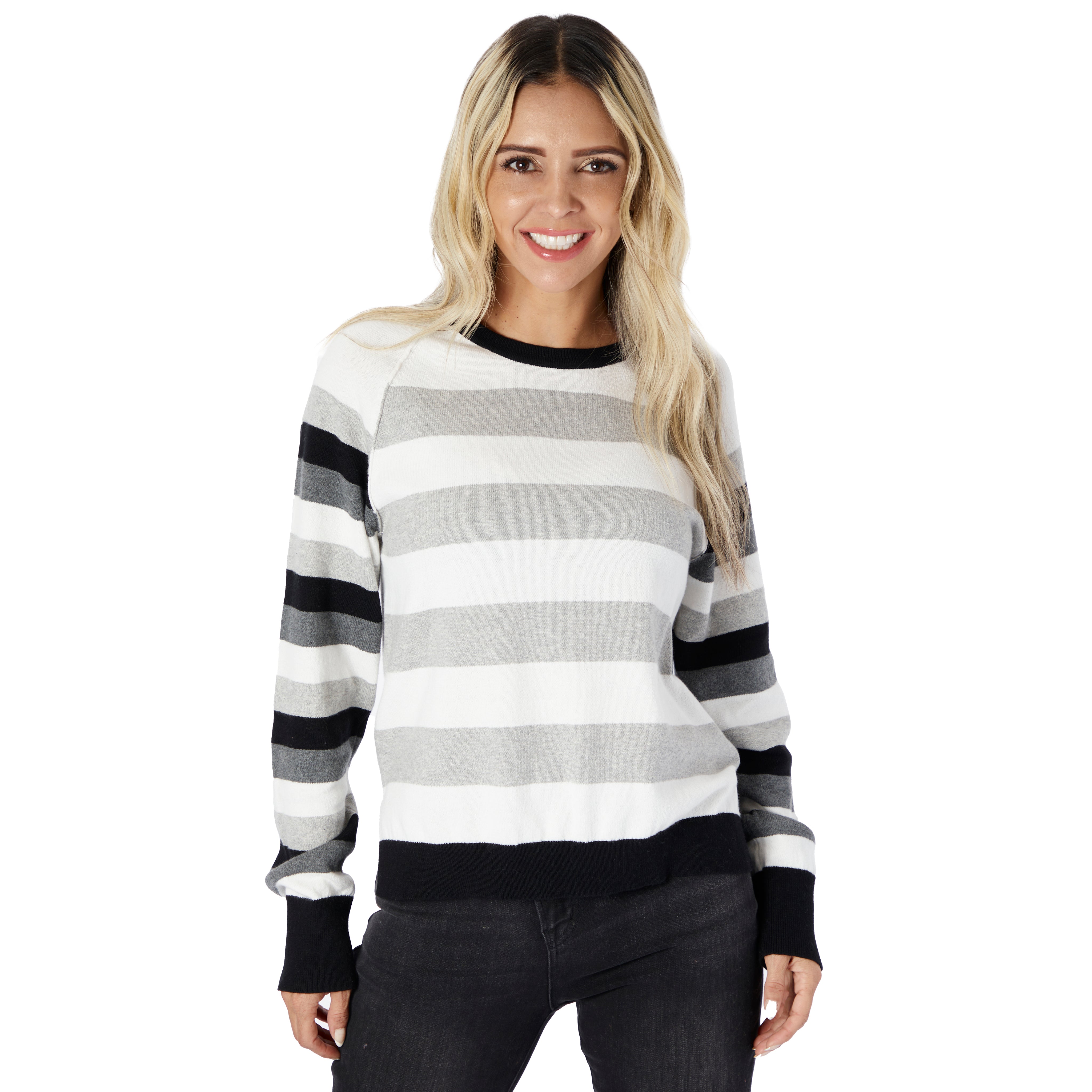 Multi Stripe Raglan Sweater - Denny's