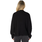 Ripped Hem Mock Neck Sweater - Denny's