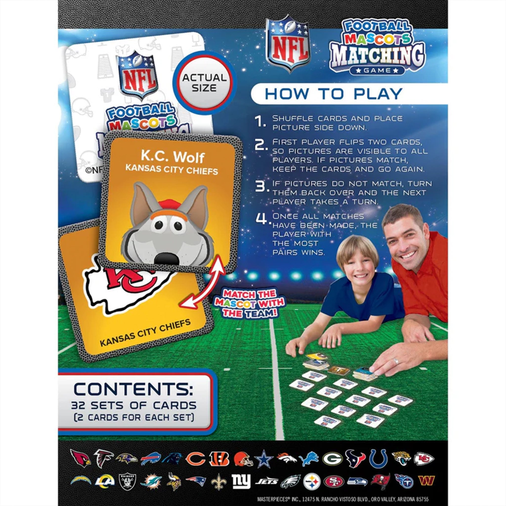 NFL Mascots Matching Game - Denny's