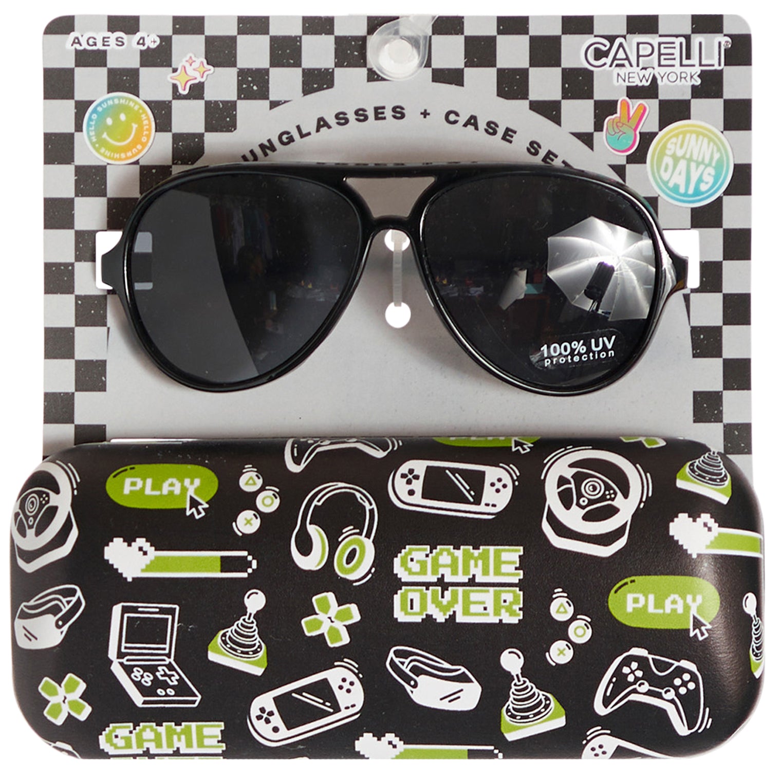 Game Over Sunglasses & Case Set - Denny's