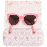 Diamond Floral Case/Frosted Sunglasses Set