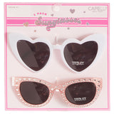 Studded Heart/Solid Heart 2 Pack Sunglasses Set