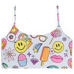 Smiley Icons Band Bra Cami - Denny's