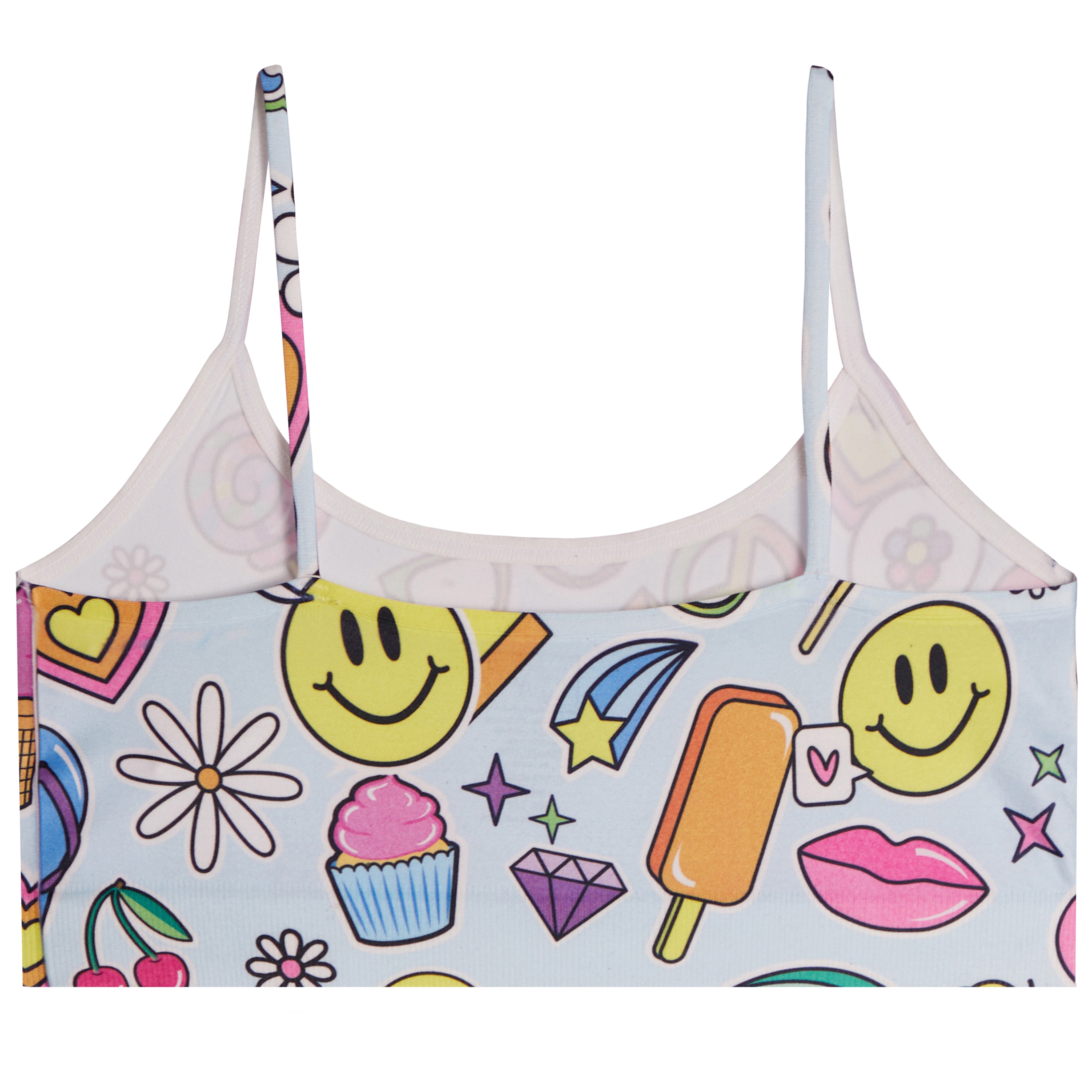 Smiley Icons Band Bra Cami - Denny's