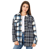 Plaid Blocking Causal Wool Shacket - Denny's