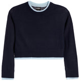 Nova Sweater With Baby Blue Trim