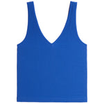 V-Neck Ribbed Crop Tank - Denny's