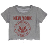 NY Broadway & Prince St Crop Tee - Denny's