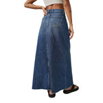 Come As You Are Denim Maxi Skirt - Denny's