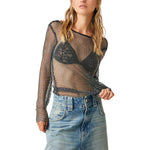 Low Back Filter Finish  Fishnet Top - Denny's