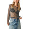 Low Back Filter Finish  Fishnet Top - Denny's