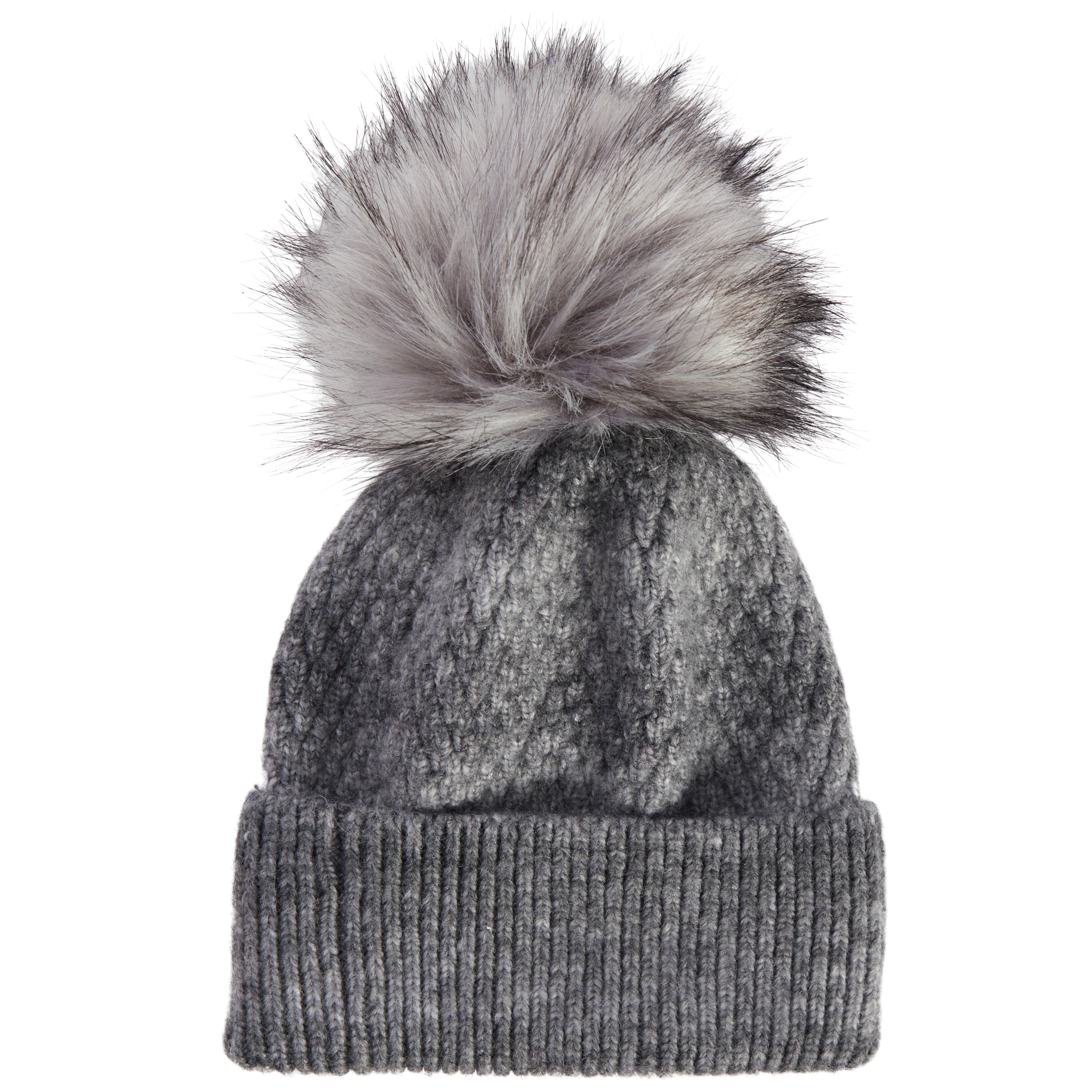 Ombre Gray Hat with Pom Pom - Denny's
