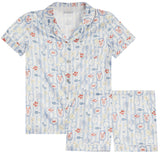 Olivia Satin Med Terranian Summer Short Set