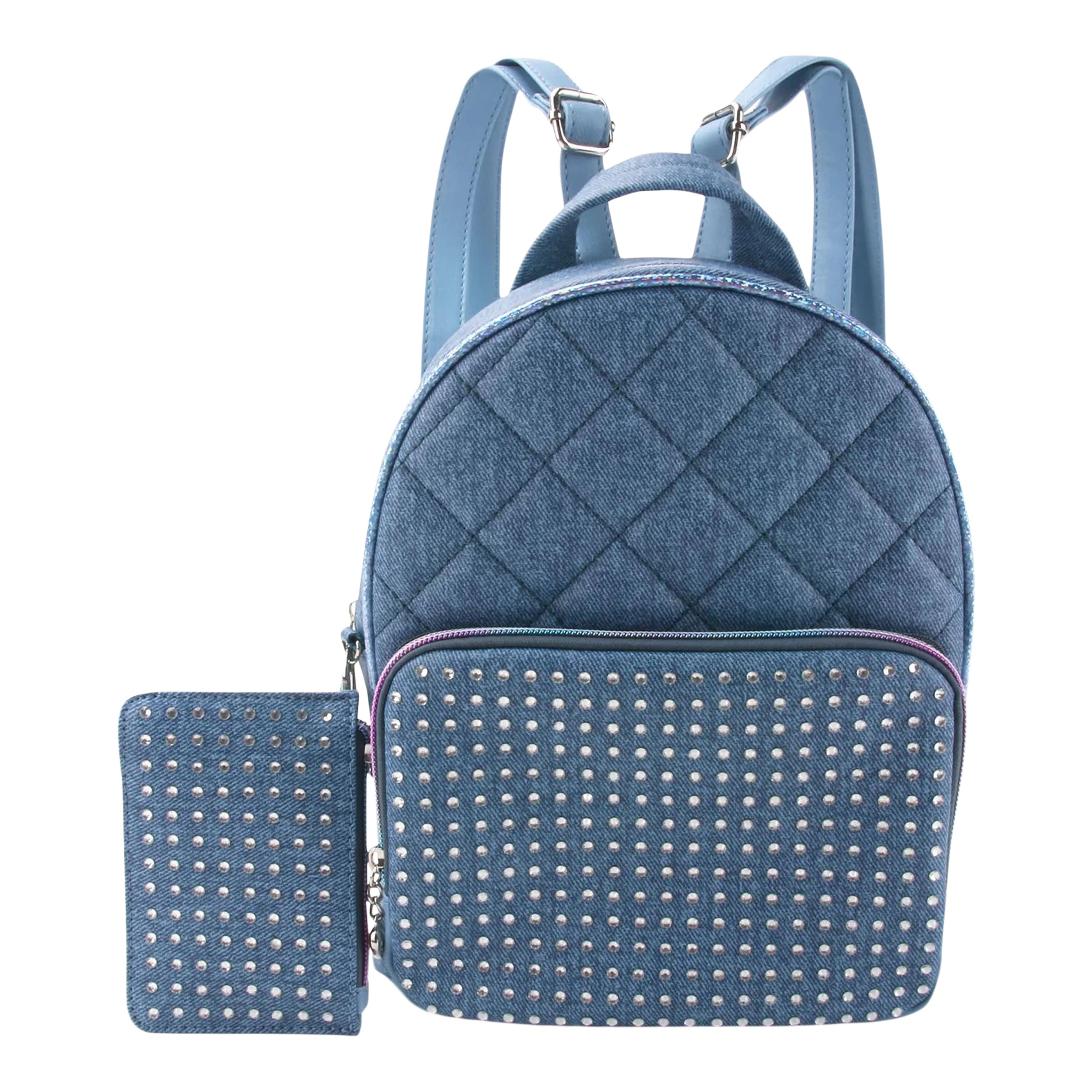 Rhinestones Quilted Mini Backpack - Denny's