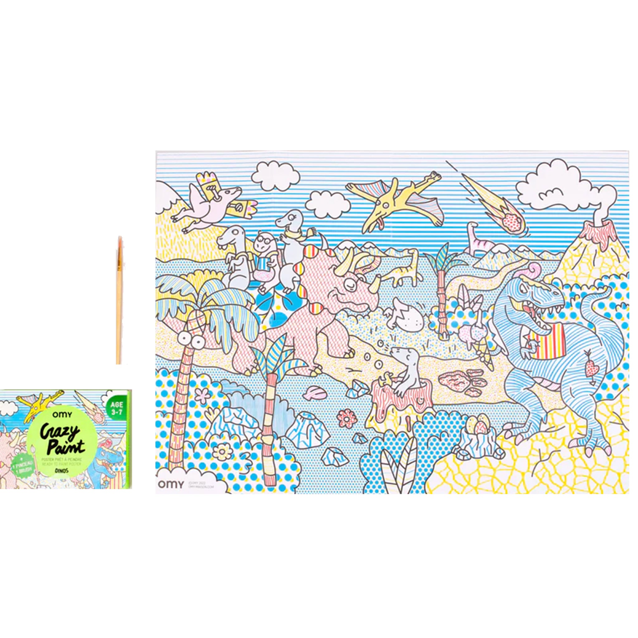 Dinosaurs Pocket Poster Painting Set