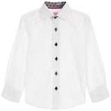 Contrast Trim Solid Dress Shirt - Denny's