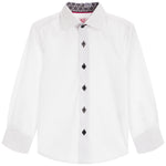 Contrast Trim Solid Dress Shirt - Denny's