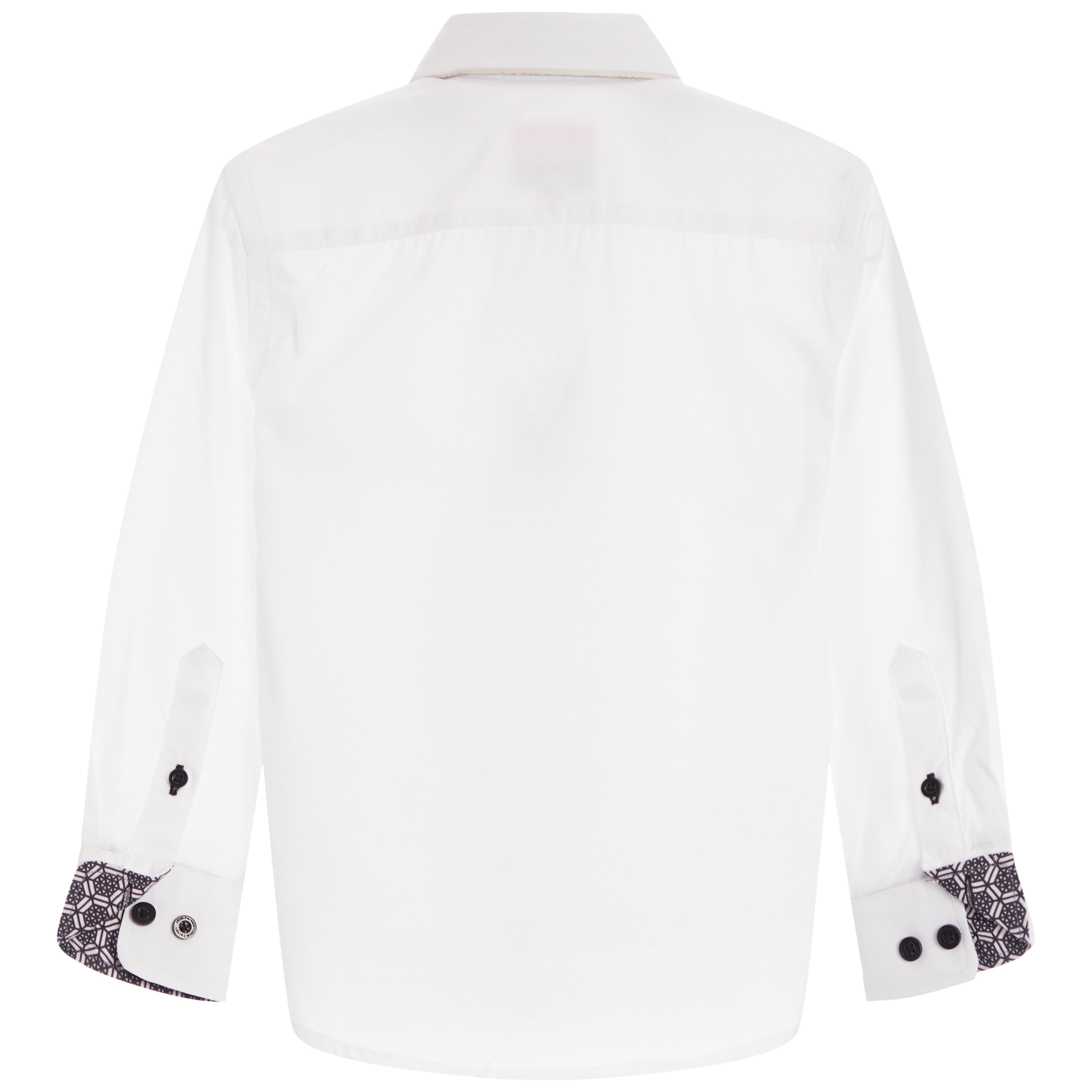 Contrast Trim Solid Dress Shirt - Denny's