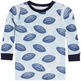 2pc Blue Football Long Sleeve PJ - Denny's