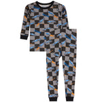 2pc Car Check Long Sleeve PJ - Denny's