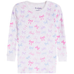 2pc Tossed Bow Long Sleeve PJ - Denny's