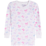 2pc Tossed Bow Long Sleeve PJ - Denny's