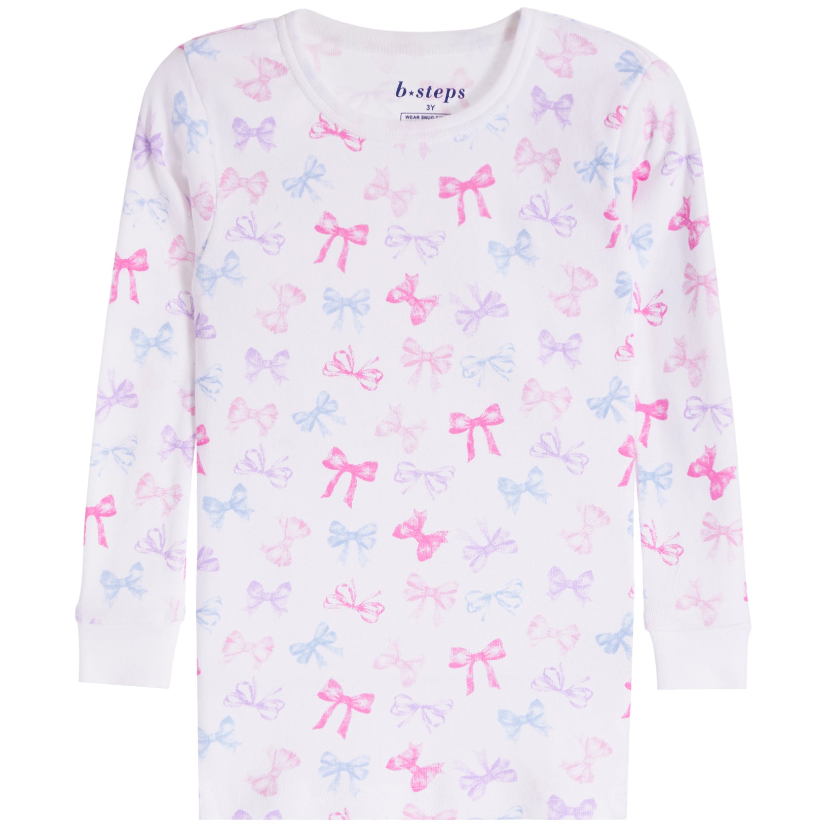 2pc Tossed Bow Long Sleeve PJ - Denny's