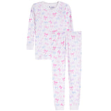 2pc Tossed Bow Long Sleeve PJ - Denny's