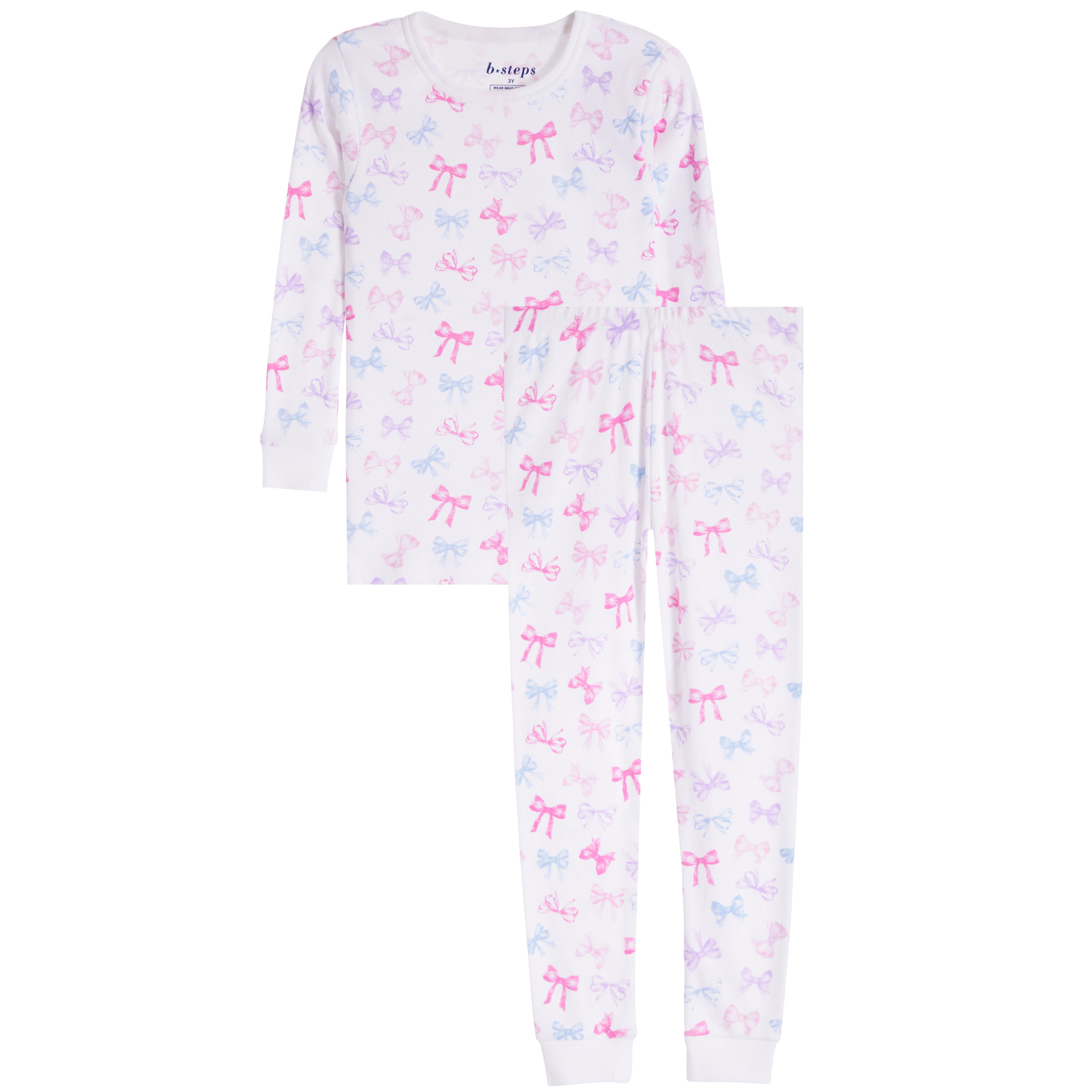 2pc Tossed Bow Long Sleeve PJ - Denny's
