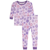 2 Pc Purple Smiley PJ