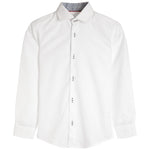 Contrast Trim Solid Dress Shirt - Denny's