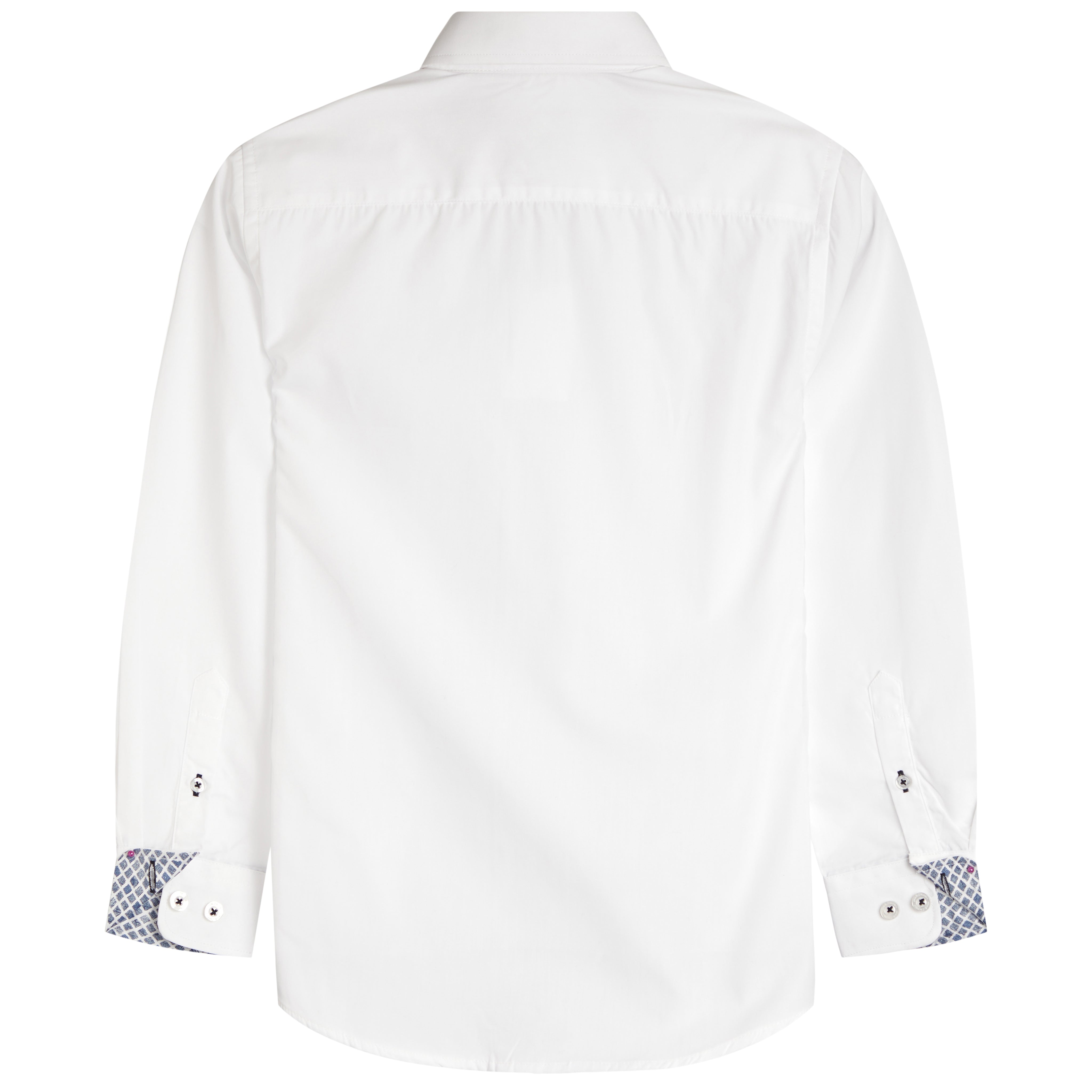 Contrast Trim Solid Dress Shirt - Denny's