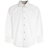 Contrast Trim Solid Dress Shirt - Denny's