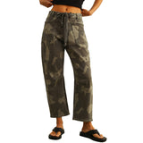 Camo Belted Barrel Pant
