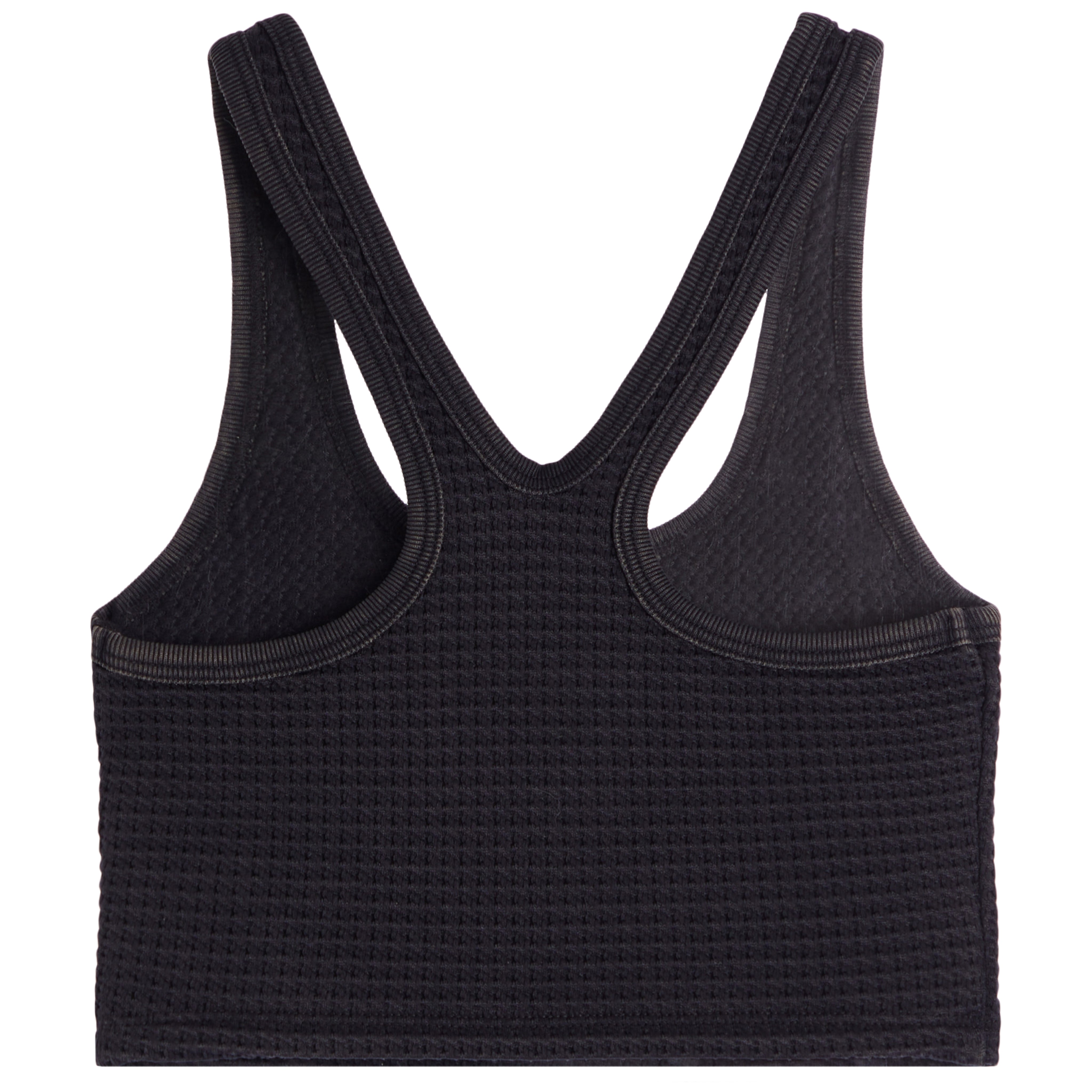 Pacey Thermal Henley Crop Tank Top - Denny's