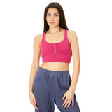 Pacy Waffle Crop Snap Tank - Denny's