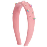 Padded Denim Rainbow Star Charm Headband
