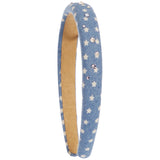 Padded Denim Star and Stones Headbands