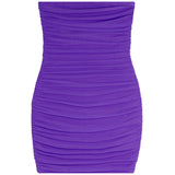 Pamela Mesh Strapless Dress - Denny's