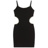 Paris Cut Out Sides And Stones Dress - Denny's