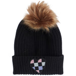 Checker Heart Pom Beanie - Denny's