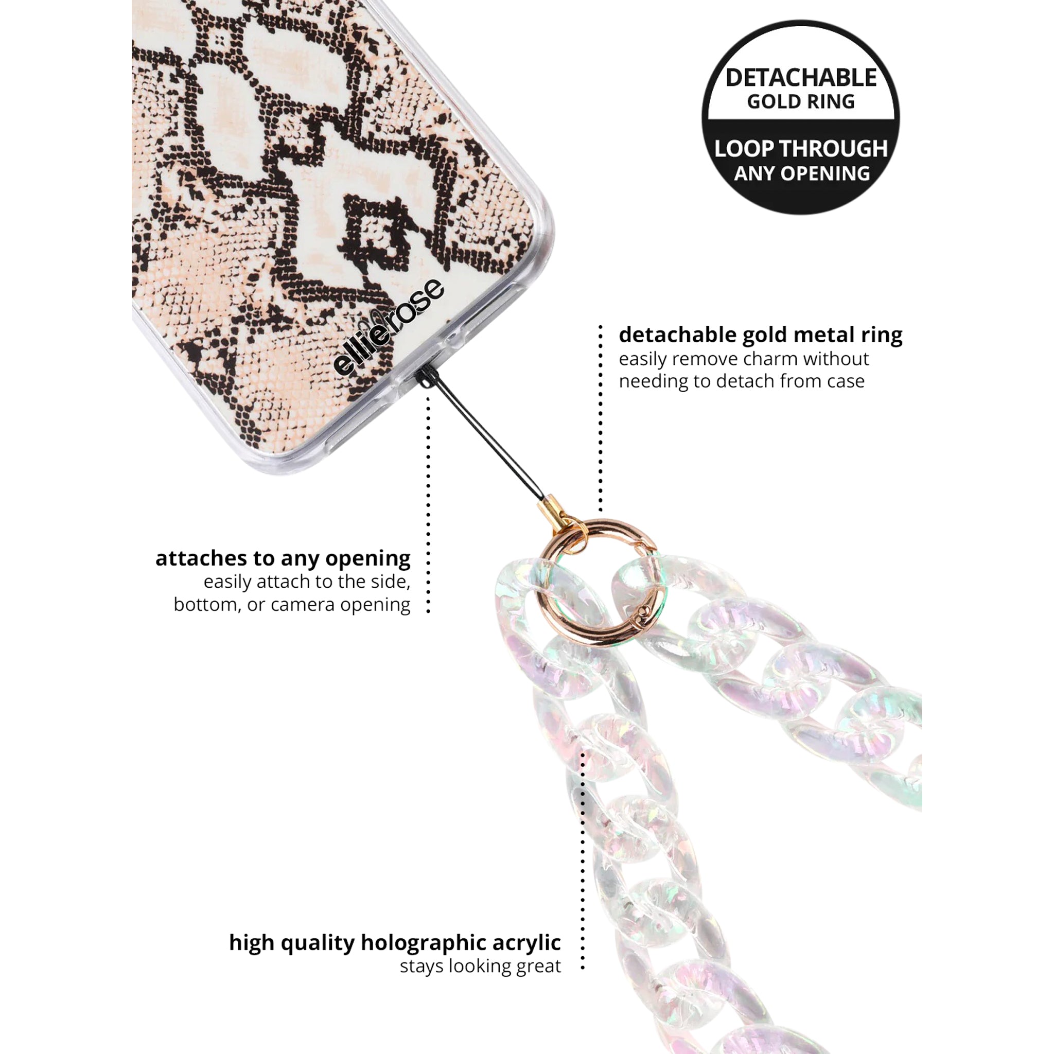 Clear Phone Wristlet Charm - Denny's