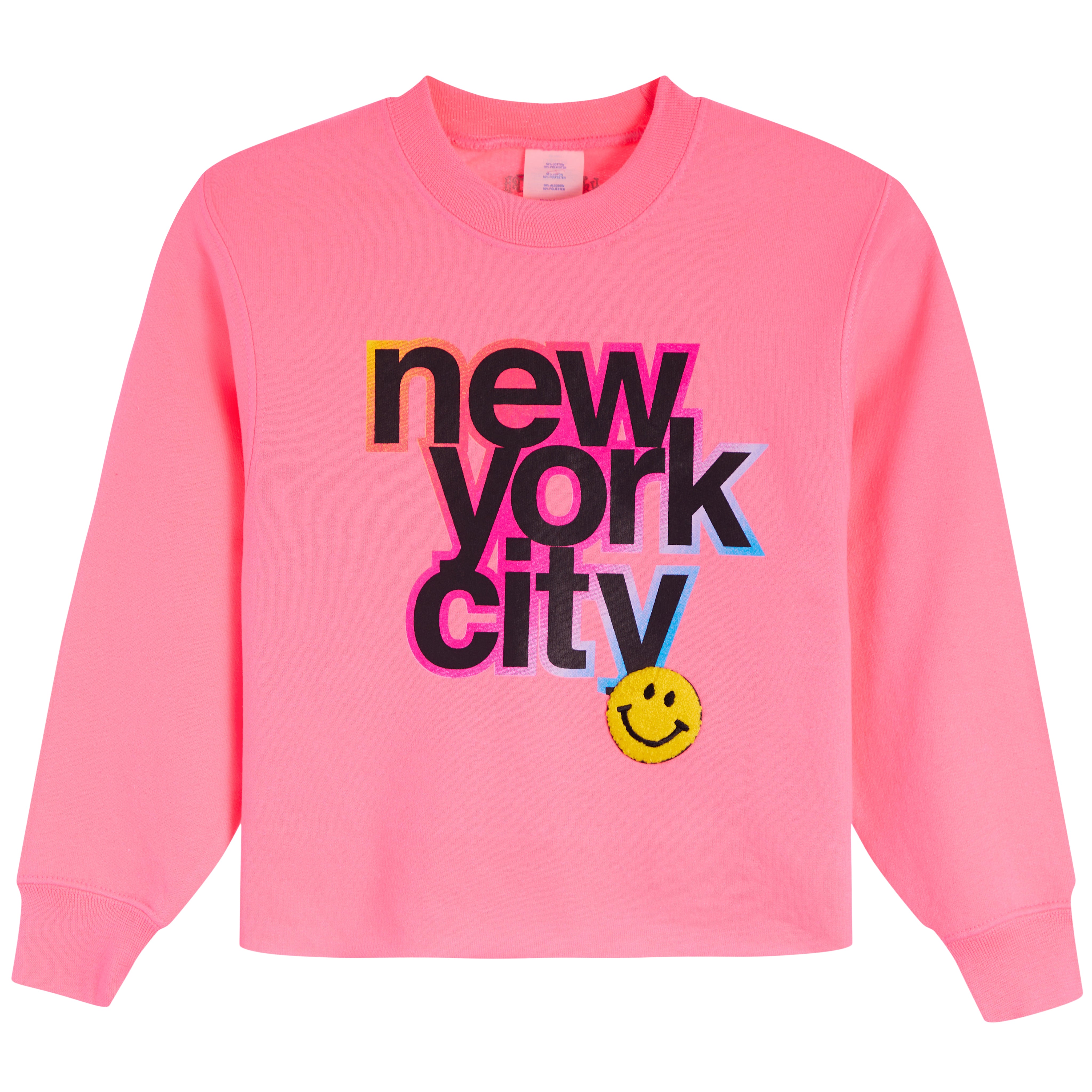Ombre NYC Smiley Patch Sweatshirt - Denny's