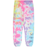 Tie Dye Jogger With Black Bows