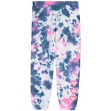 Tie Dye Jogger With Double Pink Heart