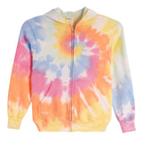 Rainbow Spiral Tie Dye Zip Jacket