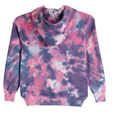 Pink Navy Tie Dye Zip Hoodie