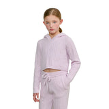 Cable Knit Cropped Hoodie